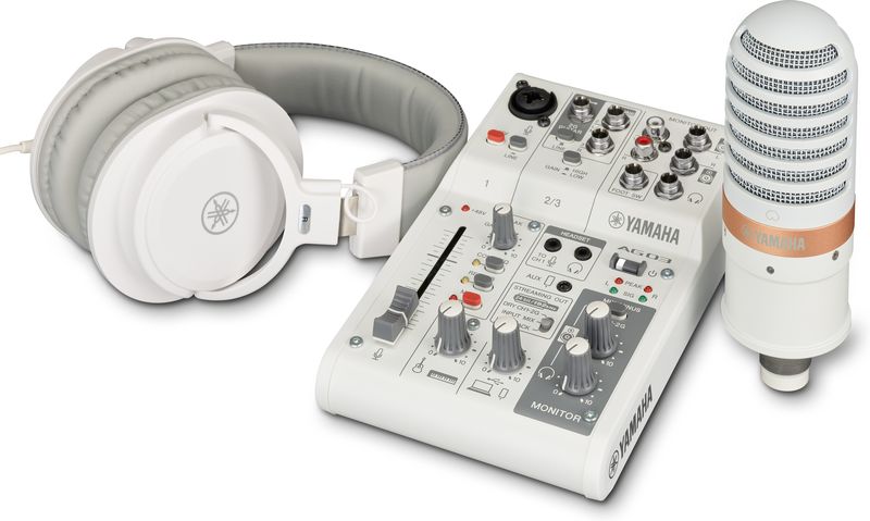 Yamaha AG03MK2 LSPK studios hangrogzito szett feher 44766A