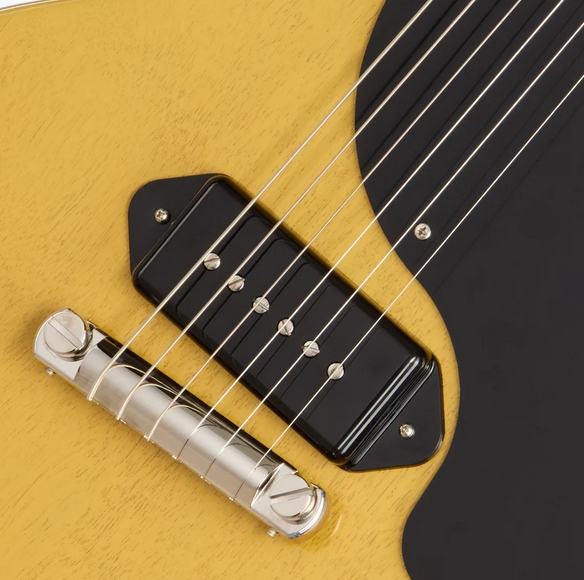 Gibson Les Paul Junior Double Cut TV Yellow bridge